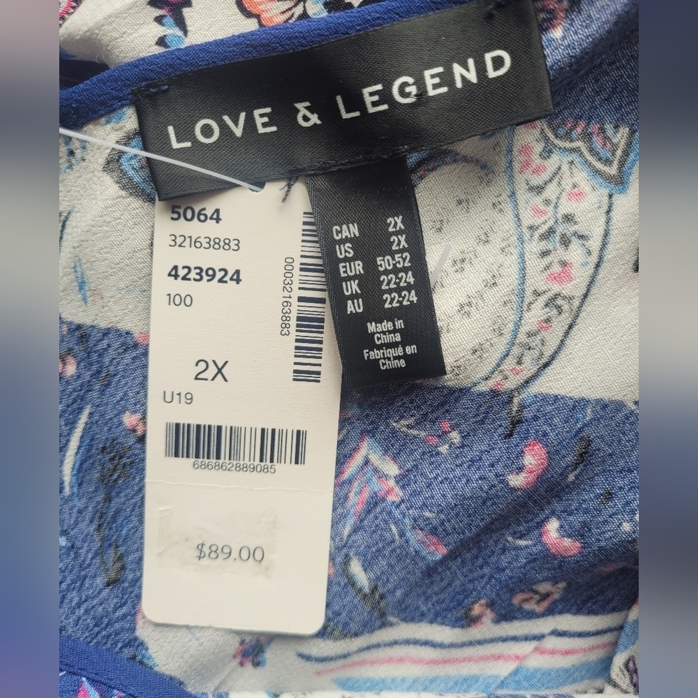Additionelle Love & Legend Scarf Print Dress, BNWT, Size 2X - Picture 7 of 9